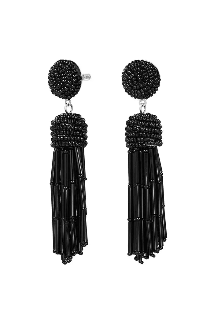 oorbellen tassel zwart