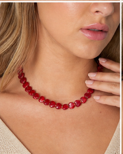 Rode hartjes kralenketting LoveSieraden