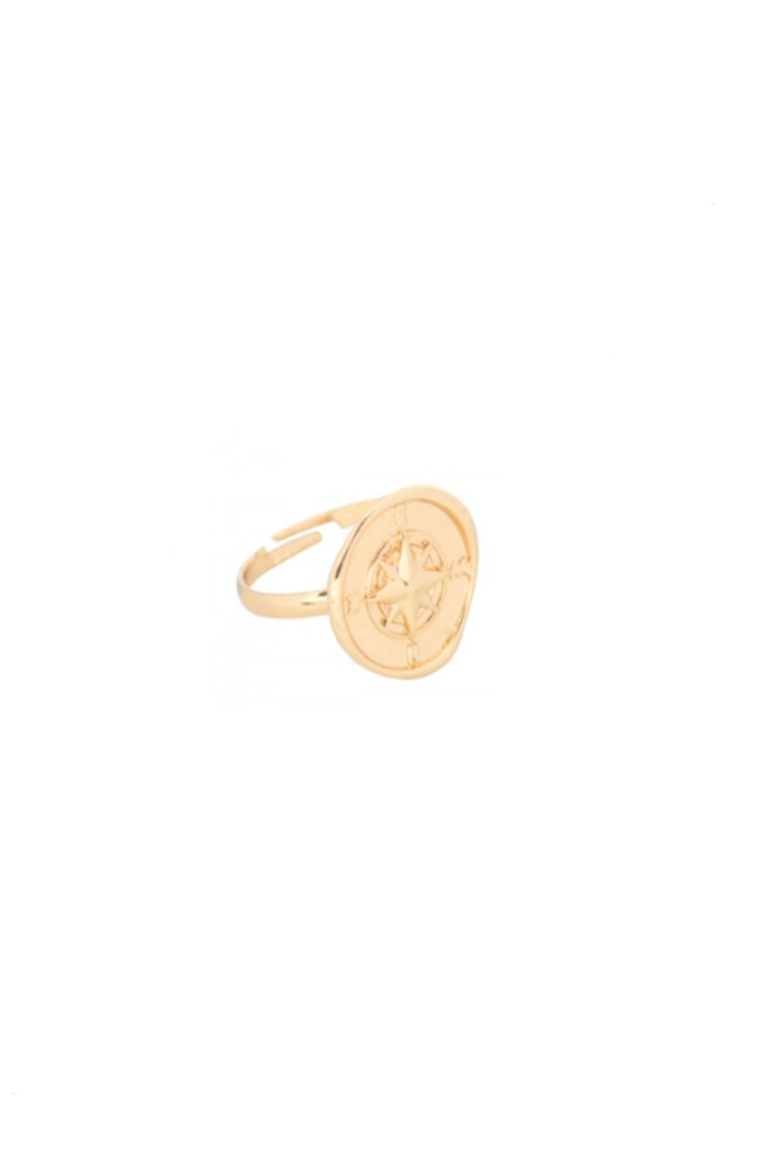 Ring goud met kompas - LoveSieraden