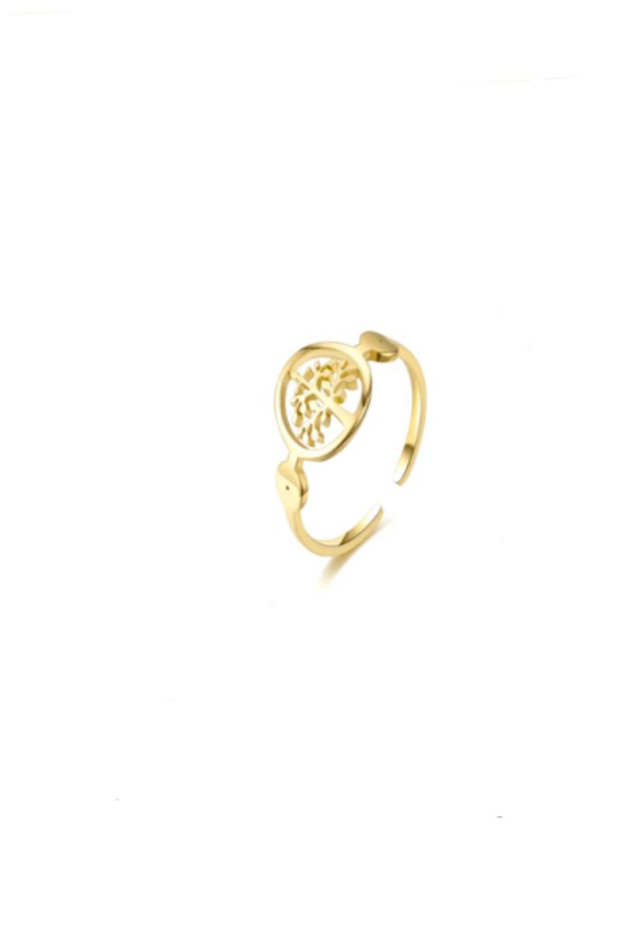 Ring goud met schattig boompje - LoveSieraden