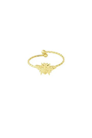 Ring natuur met bij - LoveSieraden