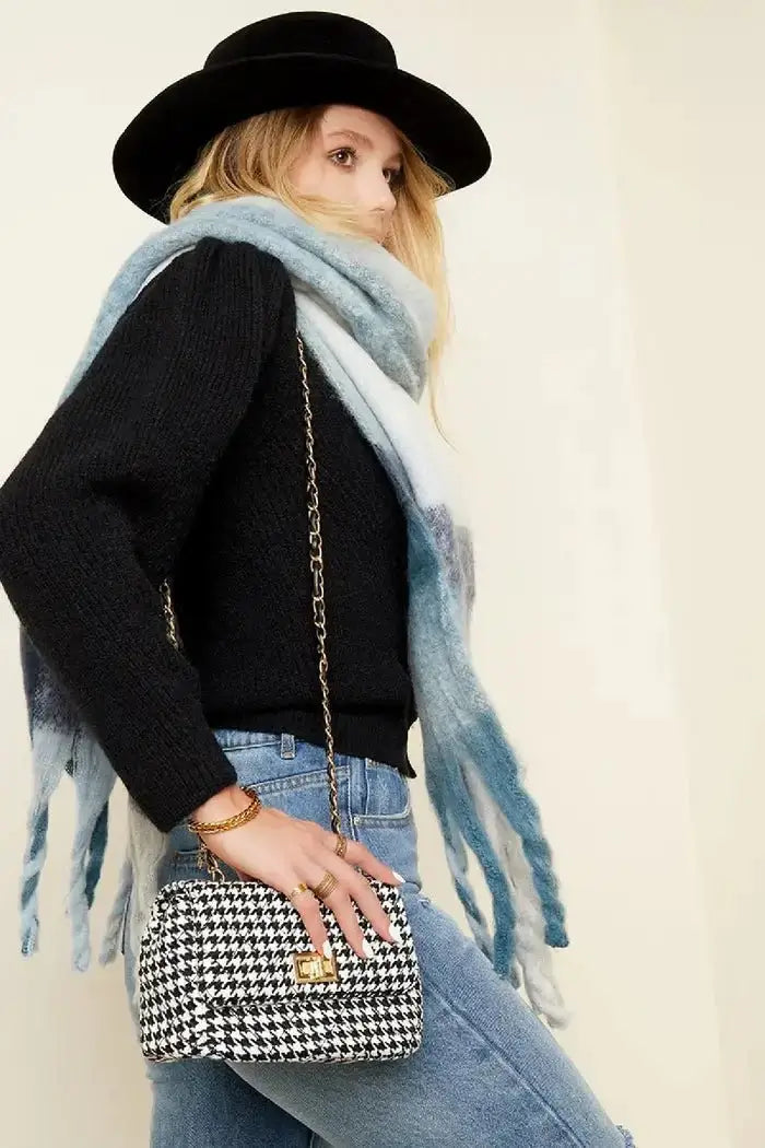 Tas geruit zwart en wit - LoveSieraden
