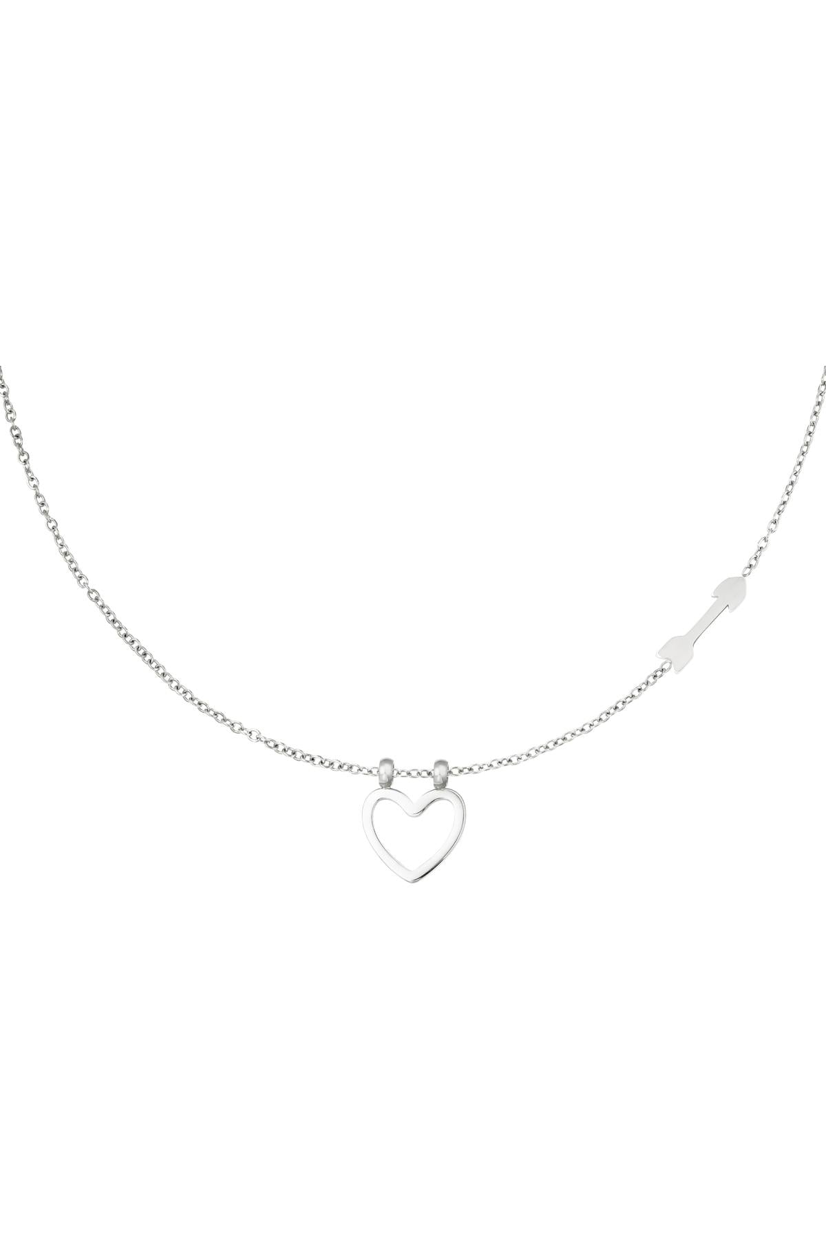 Zilveren ketting Cupido met hart en pijl - LoveSieraden